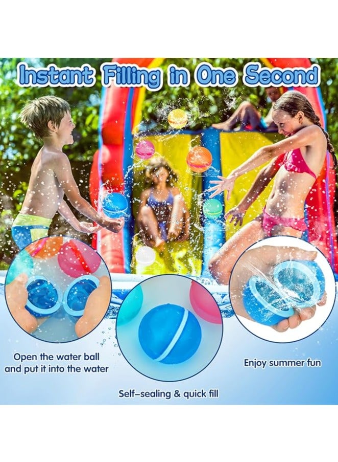 general Magnetic Reusable Water Balloons for Kids: 18 Refillable Water Balloons Quick Fill Self Sealing Water Bomb Toys Summer Party Water Balloon Pool Yard Outdoor Water Play Toys Suitable for children aged 3-12 years - Image 2