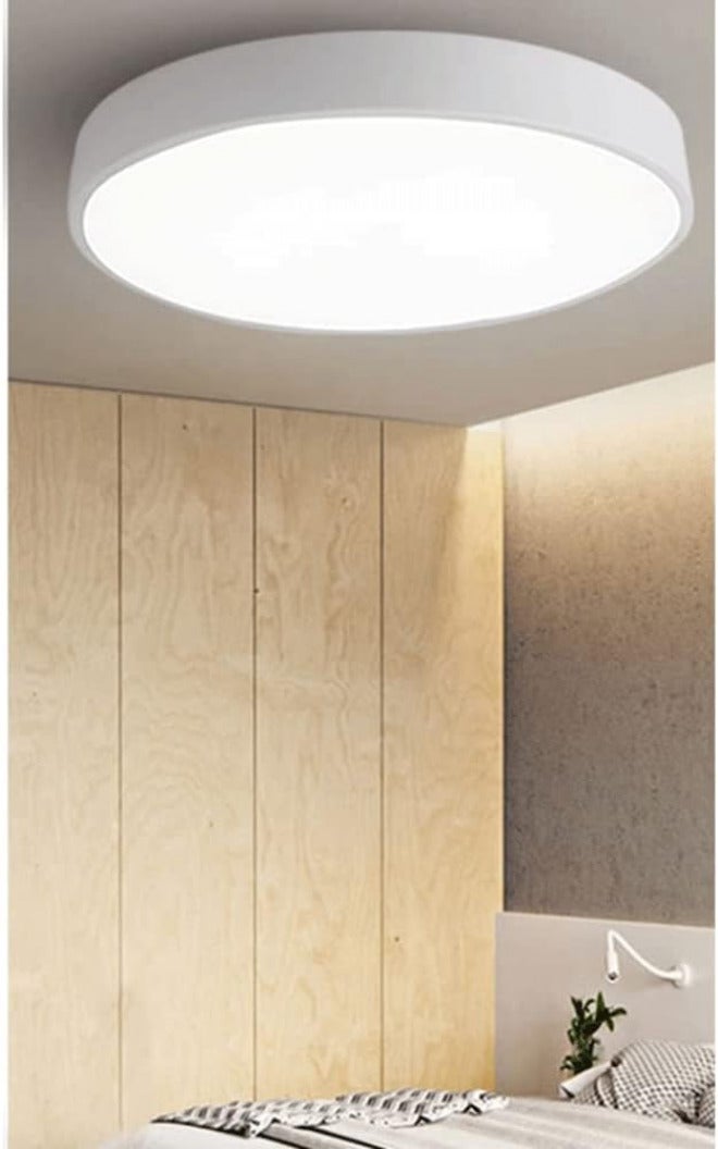 Ultra-Thin LED Ceiling Light Fixture - Dimmable Panel Light for Bedroom, Kitchen, and Hallway(White,19.7in) - Image 5