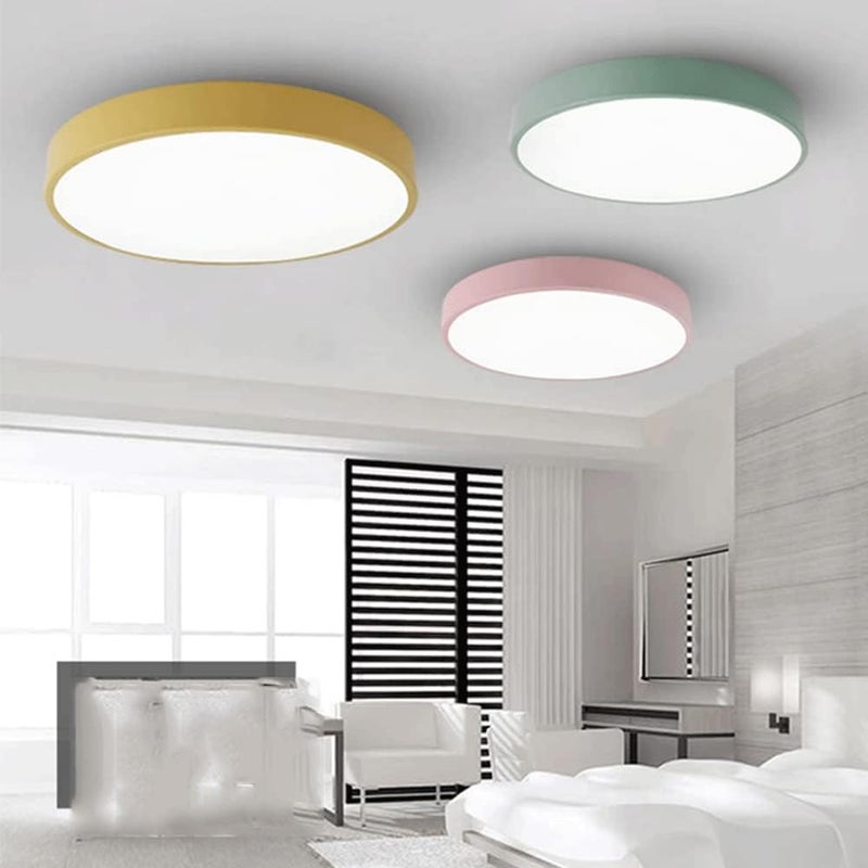 Ultra-Thin LED Ceiling Light Fixture - Dimmable Panel Light for Bedroom, Kitchen, and Hallway(White,19.7in) - Image 4