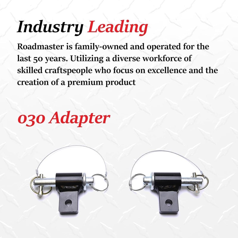 Roadmaster 030 Pair of Steel Blue Ox Tow Bar to RM Baseplate Adapters | Durable Powder-Coated | Direct and Crossbar Compatible | Motorhome Mounted Only | Easy Installation - Image 4