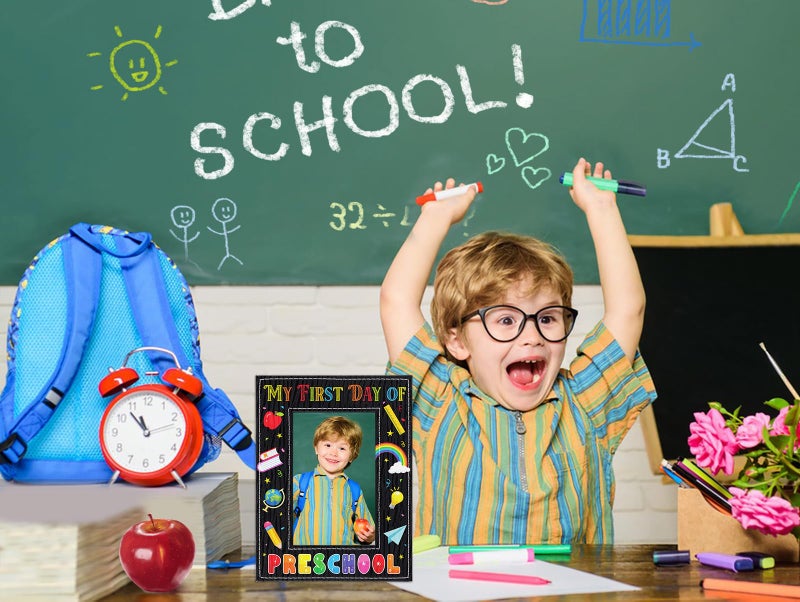 WhatSign WhatSign First Day of School Frame 4x6 - My First Day of Preschool Picture Frame for Kids Girls Boys Back to School First Day of Preschool Frame Gifts  - Image 3