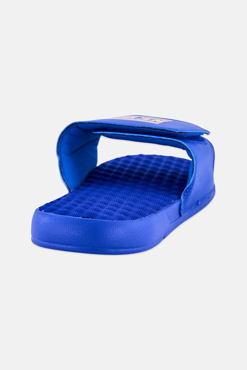 ISlide Men New York Knicks Bar Logo Slip On Slides, Blue - Image 3