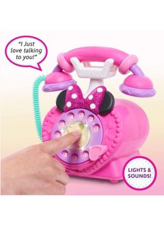 Just Play Disney Junior Minnie Mouse Ring Me Rotary Phone With Lights And Sounds Pretend Play Phone For Kids By Just Play  - Image 4