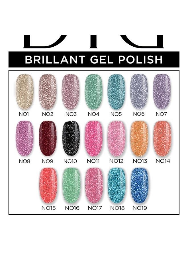 DIDIER LAB - – Gel Polish Brillant No 18 – Professional Manicure Pedicure Nail Gel Polish with Sparkling Platinum Hue –Light Reflective Shimmer - Rich Pigment for Complete Nail Coverage – UV LED Lamps - Image 1