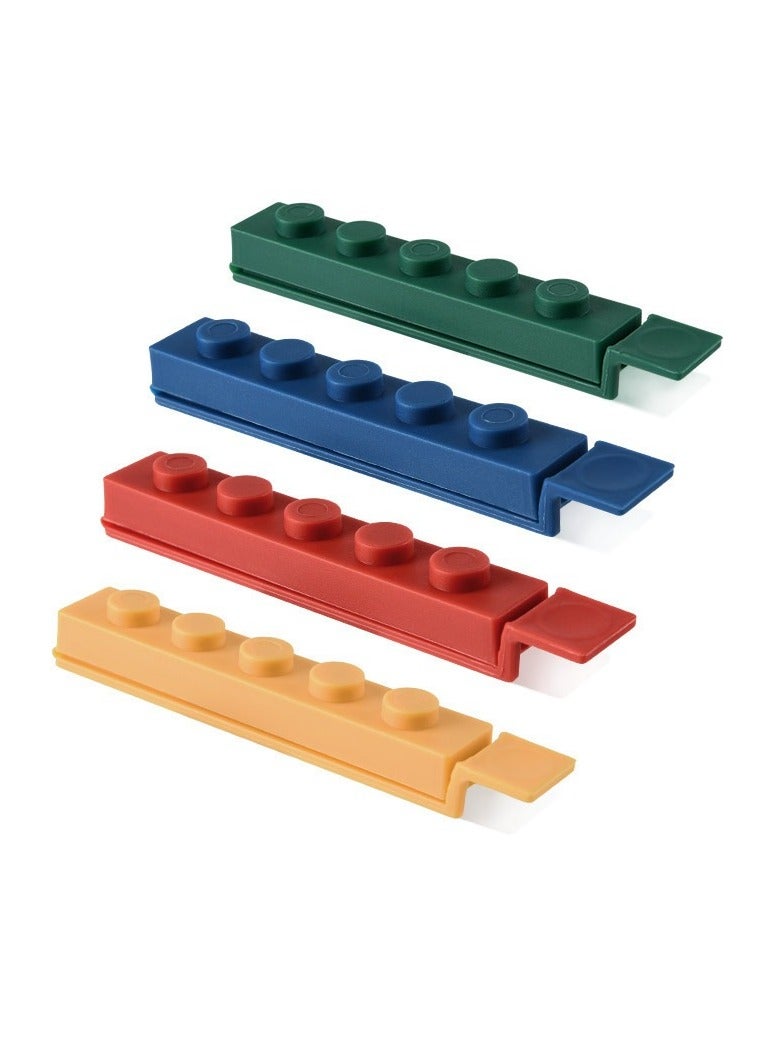4pcs Sealing Clips Kitchenware, Snack Sealing Clips, Jigsaw Plastic Bag Clips  - Image 3