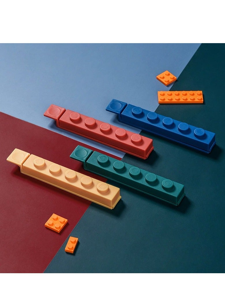 4pcs Sealing Clips Kitchenware, Snack Sealing Clips, Jigsaw Plastic Bag Clips  - Image 4