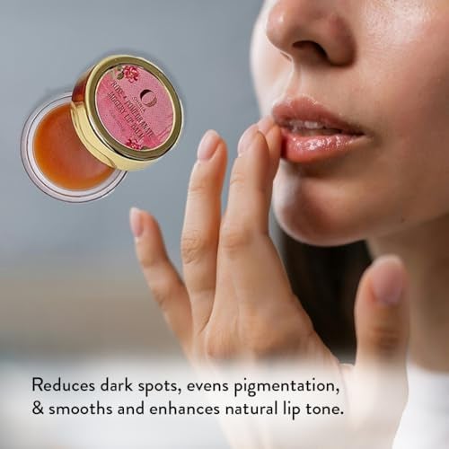 Ohria Ayurveda Rose & Pomegranate Jaggery Lip Balm | Deeply Hydrates, Softens & Reduces Lip Pigmentation| For Dark, Dry & Chapped Lips | All Skin Types - 6gm - Image 2