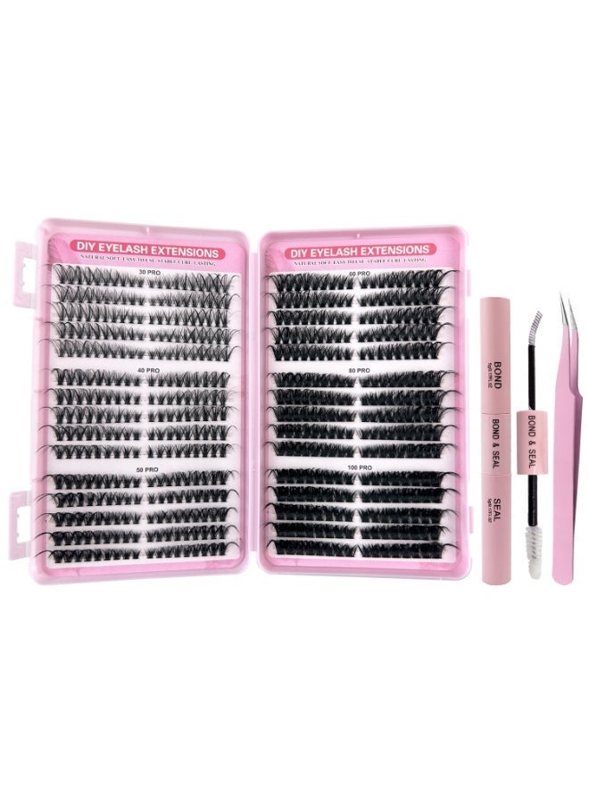 540 قطعة من الرموش الصناعية، مجموعات رموش ناعمة، وصلات رموش صناعية، مجموعات رموش كثيفة على شكل حرف D، رموش فردية، مجموعات رموش رقيقة (30D+40D+50D+60D+80D+100D) - Image 2