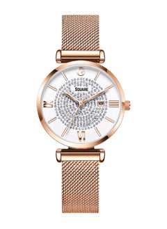 Women Analog Quartz Rose Gold Stainless Steel Band Watch - 6892