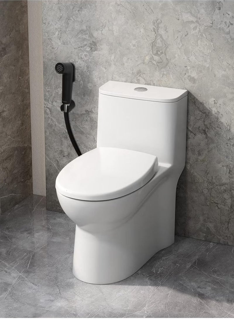 RATSAW Shattaf Black Handheld Bidet Sprayer for Toilet with 1.5m Stainless Steel Hose Self Cleaning Shattaf Kit for Washroom and Bathroom - Image 5