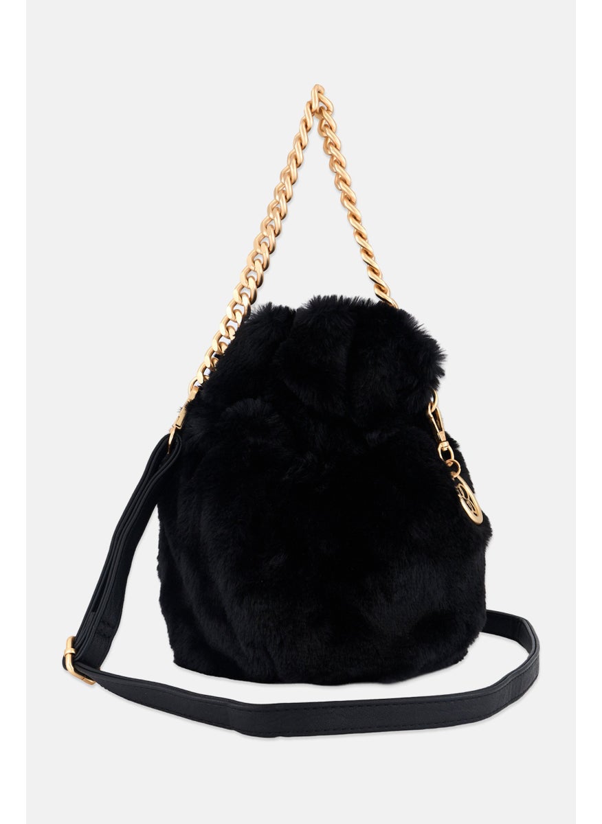 Jessica Simpson - Women Fax Fur Cross Body Bag 24 H x 26 L x 8,5 W cm, Black - Image 1