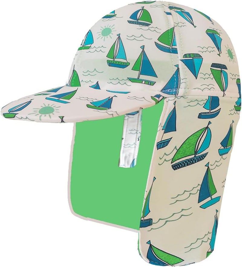 Gifts Treat Kids Legionnaires Hat, UPF 50+ Sun Protection Swim Cap Flap Hat for Kids, Quick Drying Boys Sun Hat with Neck Protection for Beach Seaside Pool… - Image 1