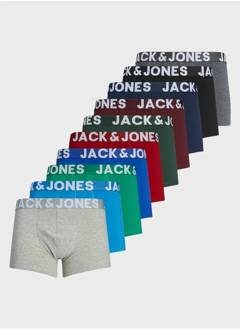 JACK & JONES 10 Pack Assorted Trunks