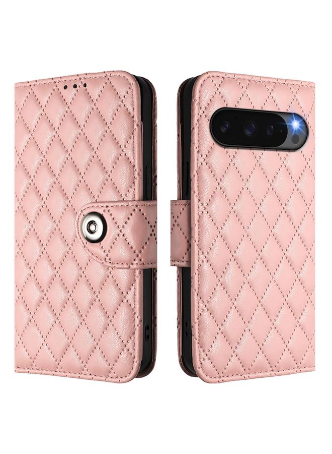 Zaboon Case For Google Pixel 10 Pro XL 5G Global Rhombic Texture Flip Leather Phone Case with Lanyard - Image 2