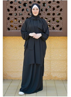 DAMAS COLLECTION P101-umrah essentials Jilbab for women with tow style Skirt or Trouser -4 piece Prayer Clothes for Muslim Women-Islamic Abaya Dress Outfit maxi with scarf and poket- Modest suit Women  - Image 3