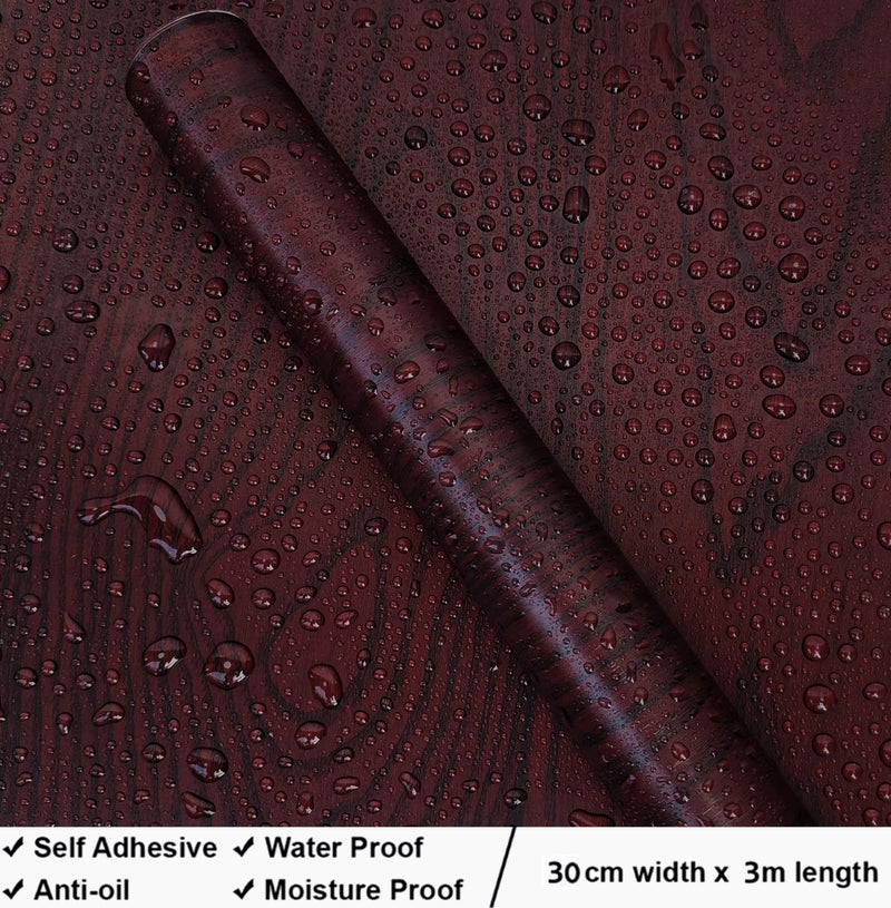 RedChimes Self-Adhesive Wallpaper Waterproof Old Furniture Vinyl Stickers Wooden Door Wardrobe Desktop PVC Wall Papers 30 X 304 CM (Premium Wood) - Image 4