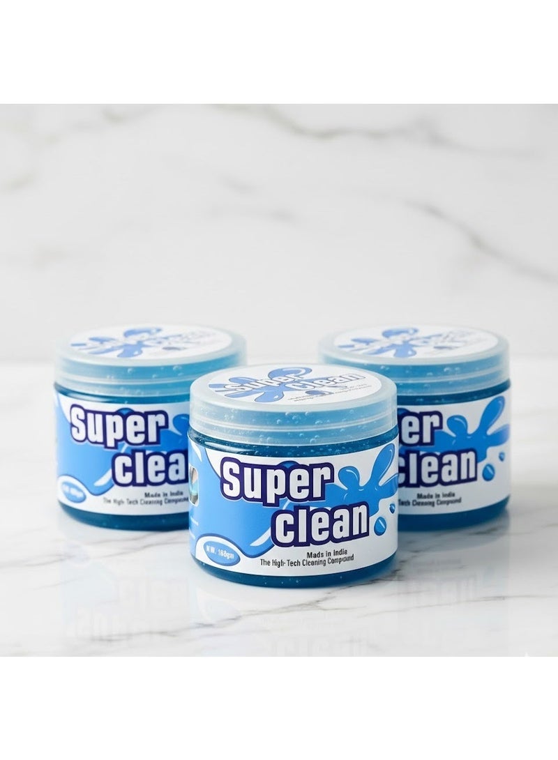 SUPER CLEAN Professional Silicone Cleaning Gel Slime – Magic Dust Remover for Delicate Areas, Multi-Purpose (200g) -3 Piece - Image 1