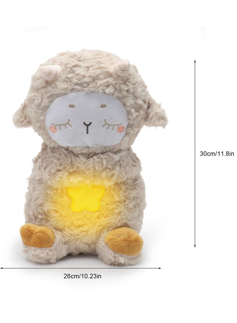 غنم تنفس لتهدئة الطفل وغنم الانعزال بحركات التنفس والموسيقى، دمية غنم ناعمة تنفس لتهدئة الطفل، رفيق النوم الموسيقي، هدايا لحديثي الولادة، هدايا لعيد الطفل، هدايا رمضان، هدايا عيد الفطر - Image 2