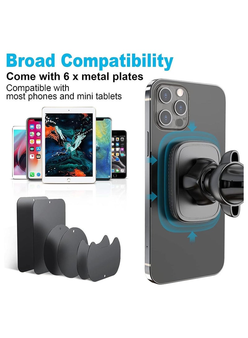 ELTRAZONE 2 in 1 Car Phone Holder, Universal Mobile Phone Car Mount 360° Magnetic Rotation for Auto Windshield and Dash, for Cell Phones Apple iPhone 12, 12 Pro, Android(AD-CH61) (AD-A101) - Image 2