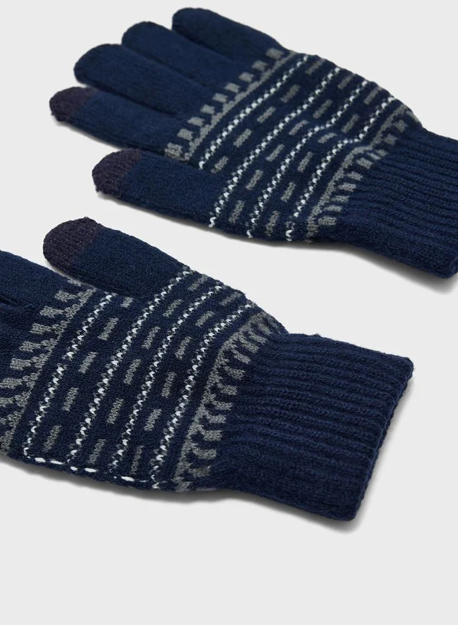 Seventy Five Casual  Knitted Winter Beanie , Glove & Snood Set