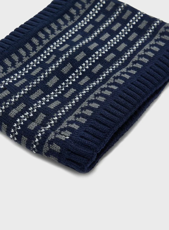 Seventy Five Casual  Knitted Winter Beanie , Glove & Snood Set