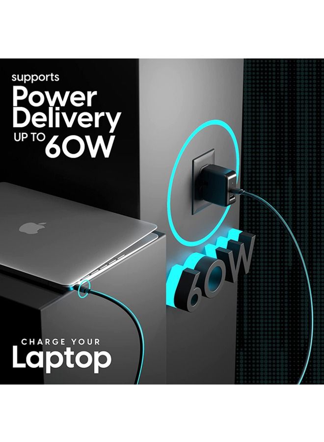 Rock Pow iphone 15 3A 60W USB C to USB C Cable 2M Android Phone Charger Heavy Duty PD Type C Fast Charging Power Delivery Cord for Samsung Galaxy S21 / S20 / S10 / S9 / S8 For Apple MacBook iPad Pro 1 PC - Image 3