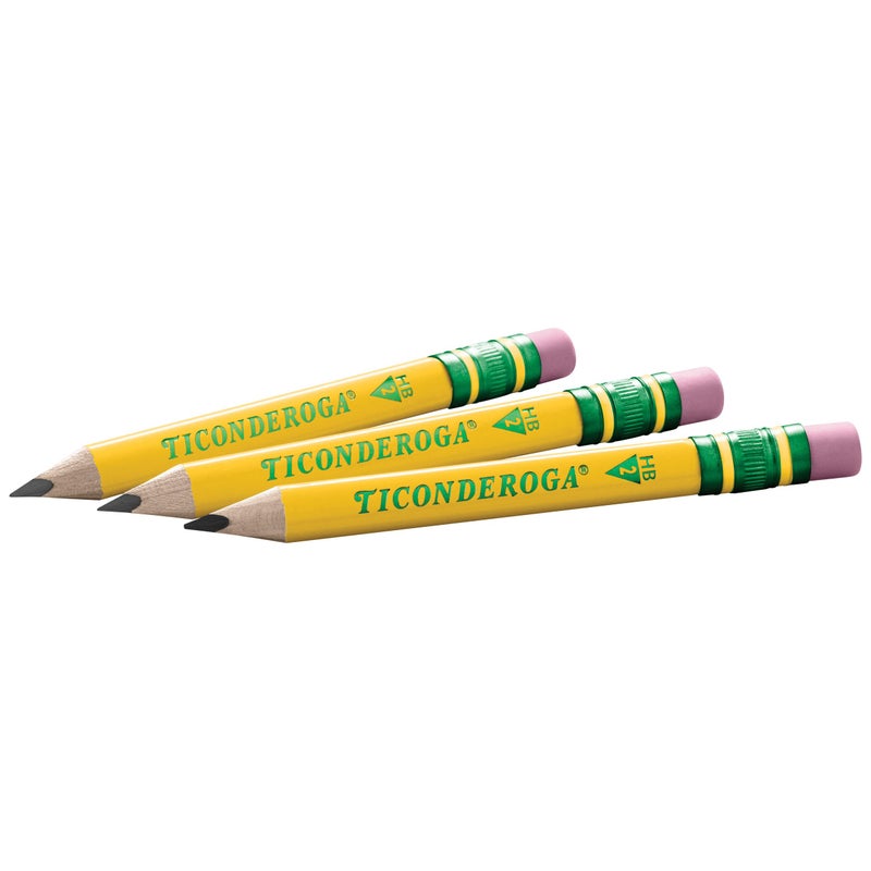 Ticonderoga My First Short Triangular Wood-Cased Pencils, #2 HB Soft, With Erasers, Yellow, 12 Count - Image 5