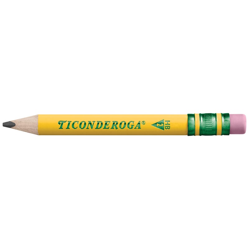 Ticonderoga My First Short Triangular Wood-Cased Pencils, #2 HB Soft, With Erasers, Yellow, 12 Count - Image 2