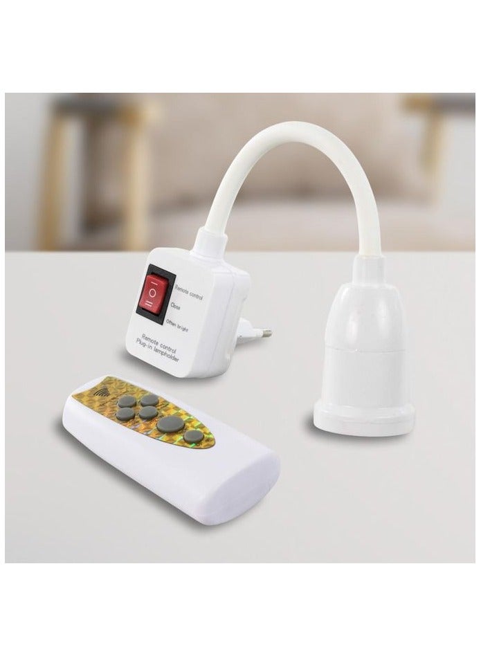 Portable Socket Bulb Holder with Remote Control – Lamp Holder with Plug-In Socket, Wireless Remote for Easy Light Control, Ideal for Home & Office  - Image 1