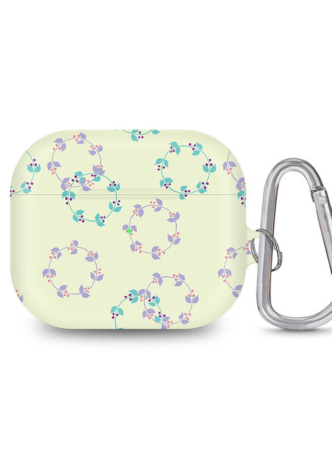Stylizedd StylePods Case for Airpods 3rd Gen Case With Anti-Lost Keychain - Floral Wreath  - Image 1
