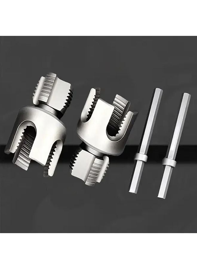 2 In 1 Dual Head Water Pipe Threader With Electric Drill Attachment 1 2 Inch Inside And Out - Image 4