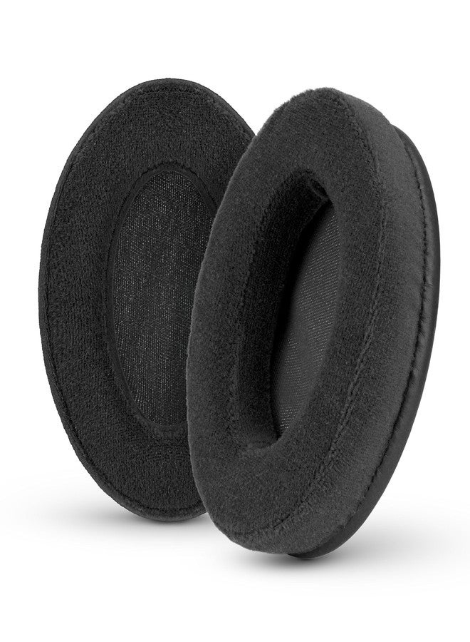BRAINWAVZ Velor Replacement Ear Pads for HyperX Cloud & Alpha, ATH M50X, Steelseries Arctis, Logitech G Pro & More Headphones, Soft Velour, Memory Foam & Long Lasting Earpads by Brainwavz - Black - Image 1
