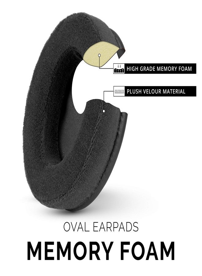 BRAINWAVZ Velor Replacement Ear Pads for HyperX Cloud & Alpha, ATH M50X, Steelseries Arctis, Logitech G Pro & More Headphones, Soft Velour, Memory Foam & Long Lasting Earpads by Brainwavz - Black - Image 4