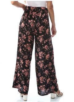 Andora Wide Leg High Waist Flory Pants_ Black & Kashmir  - Image 3