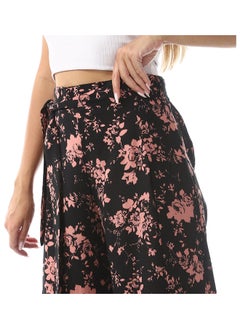 Andora Wide Leg High Waist Flory Pants_ Black & Kashmir  - Image 4