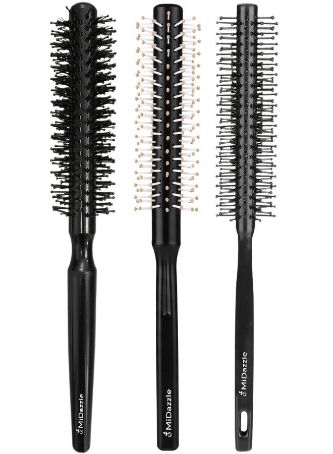 Midazzle Round Hair Brush for Adding Curls, Volume & Waves in Hair| Men and Women| Hair Volumizer Round Brush| All Hair Types Perfect Tool (Pack Of 3) - Image 2