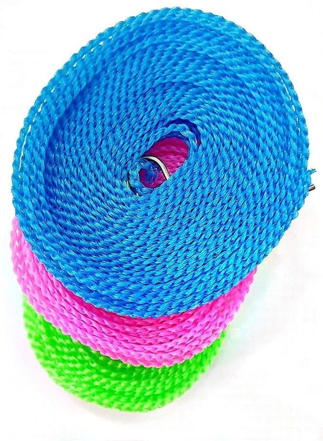 Madric 2pc 5m Windproof Anti-Slip Clothes Washing Line | Drying Nylon Rope with Hooks - Image 1