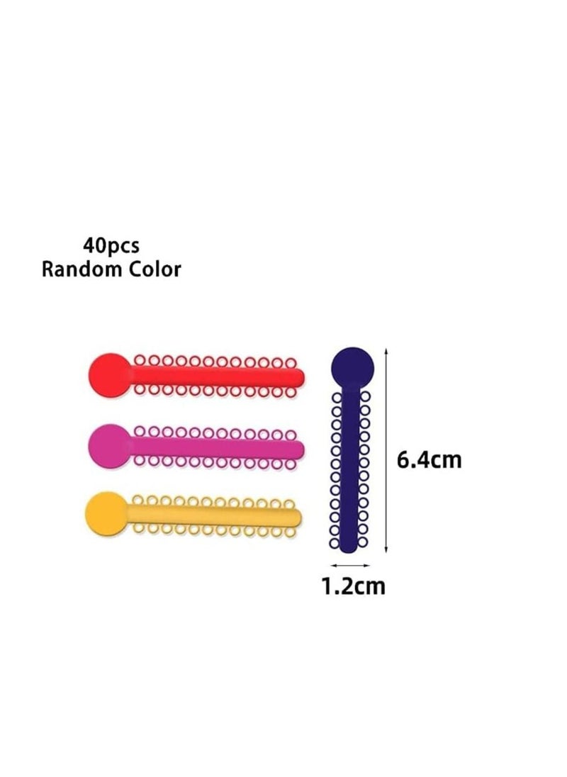 ORiTi - 40 Pcs Orthodontic Ligature Ties Multi Color Orthodontic Elastomeric O Rings Braces Rubber Bands - Image 1