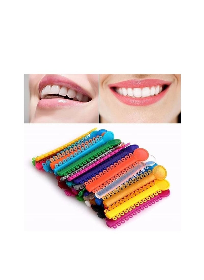 ORiTi - 40 Pcs Orthodontic Ligature Ties Multi Color Orthodontic Elastomeric O Rings Braces Rubber Bands - Image 1