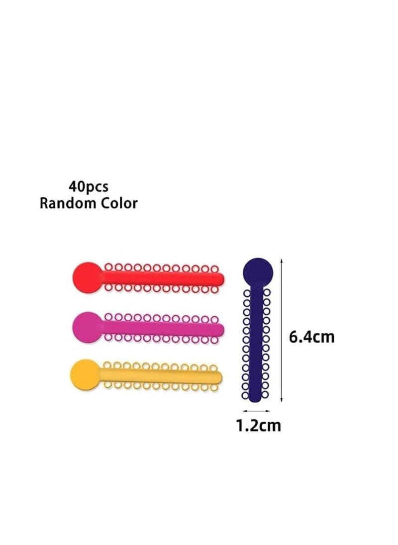 ORiTi - 40 Pcs Orthodontic Ligature Ties Multi Color Orthodontic Elastomeric O Rings Braces Rubber Bands - Image 1