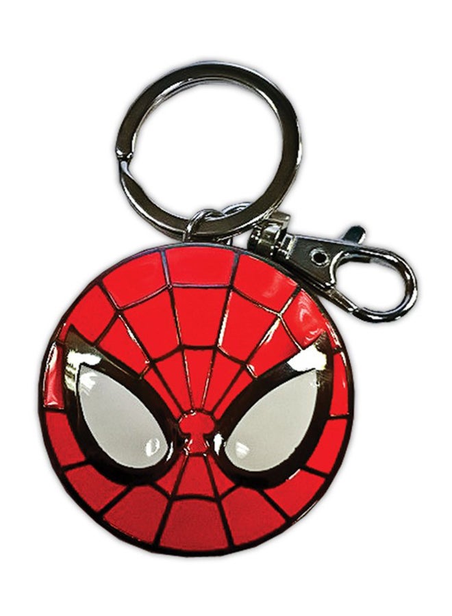 Marvel Spiderman Key Ring Silver/Red/White