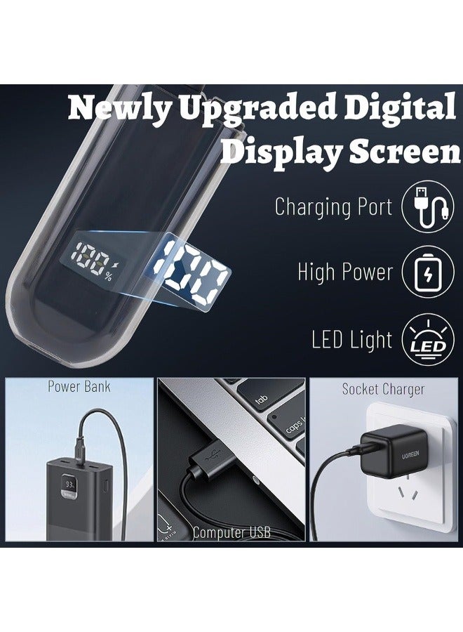 Nose Hair Trimmer - USB Rechargeable with Battery Indicator, Compact & Lightweight, Stainless Steel Blades with Protective Cap & Cleaning Brush - Image 3