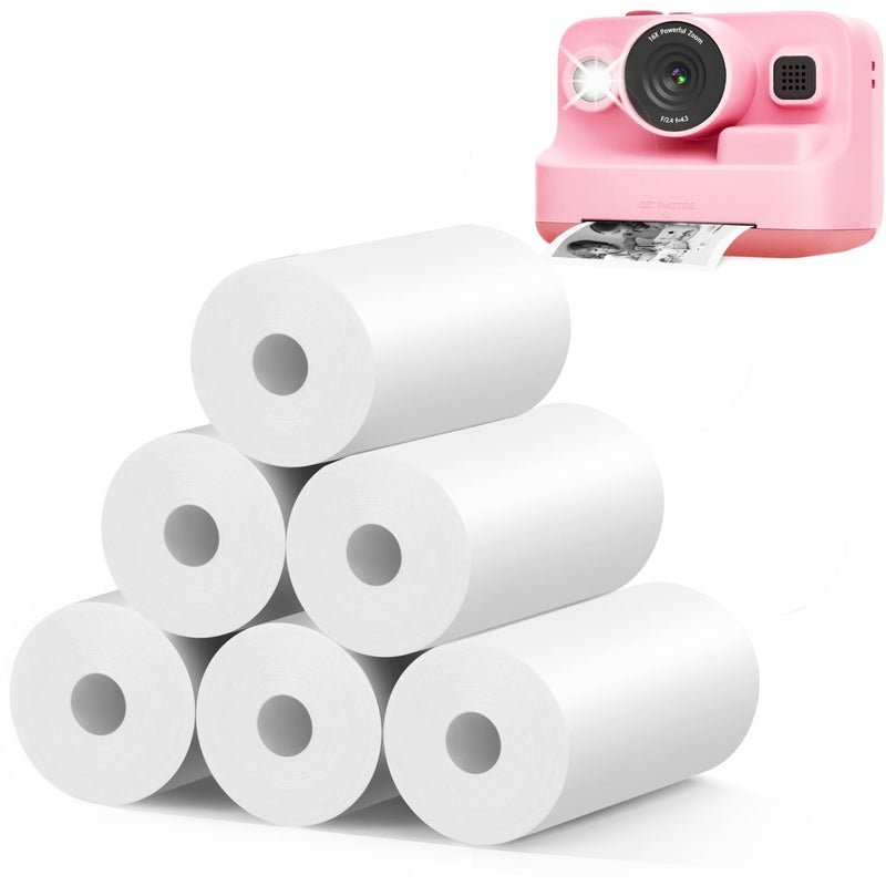 MIARALA 6 Rolls Instant Camera Refill Print Paper, HD Paper Camera, Kidizoom Print Camera Paper Refill for Most Kids Instant Camera - Image 1
