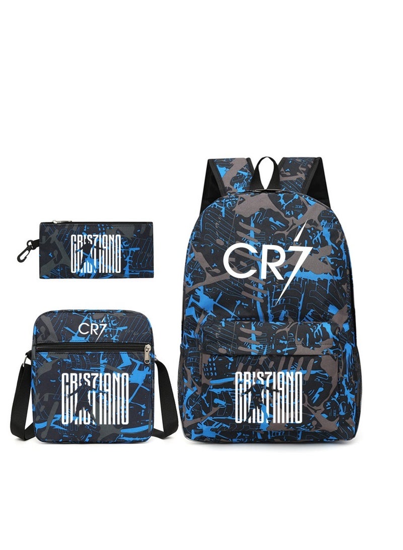 CR7 3PCS Backpack Set CR7 Football Backpack - Image 1