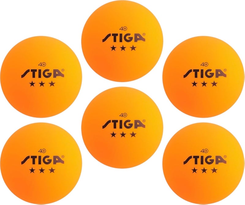 Stiga T1436 Three-Star Balls (Orange)