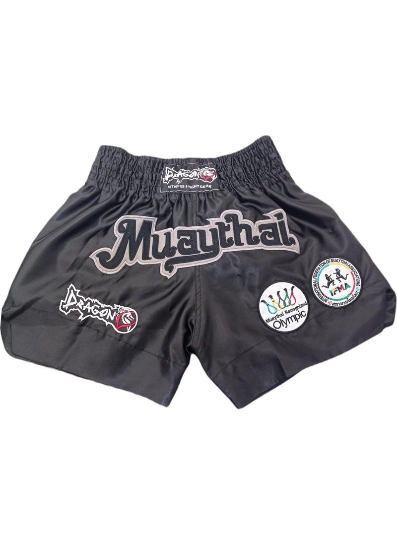 Dragon - MT2017 Muay Thai Federation Approved Embroidered Match Shorts - Image 1