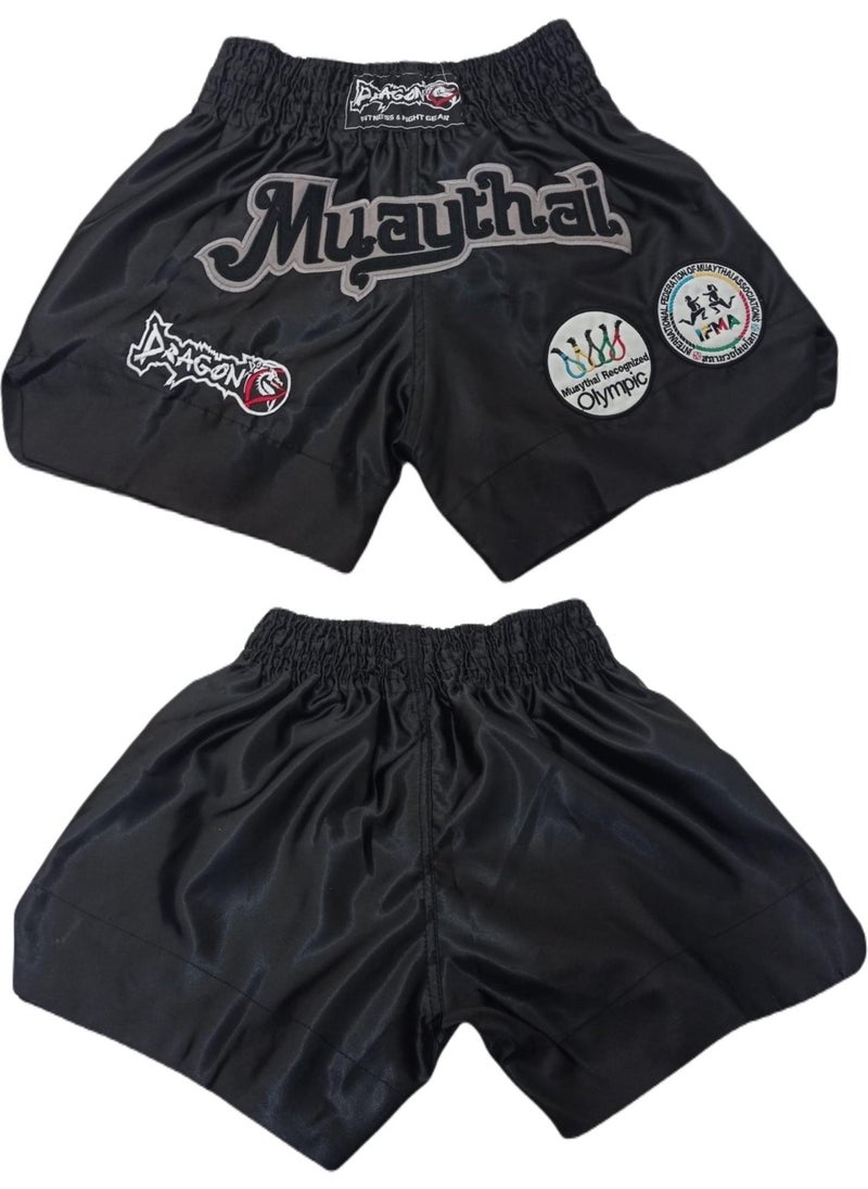 Dragon - MT2017 Muay Thai Federation Approved Embroidered Match Shorts - Image 1