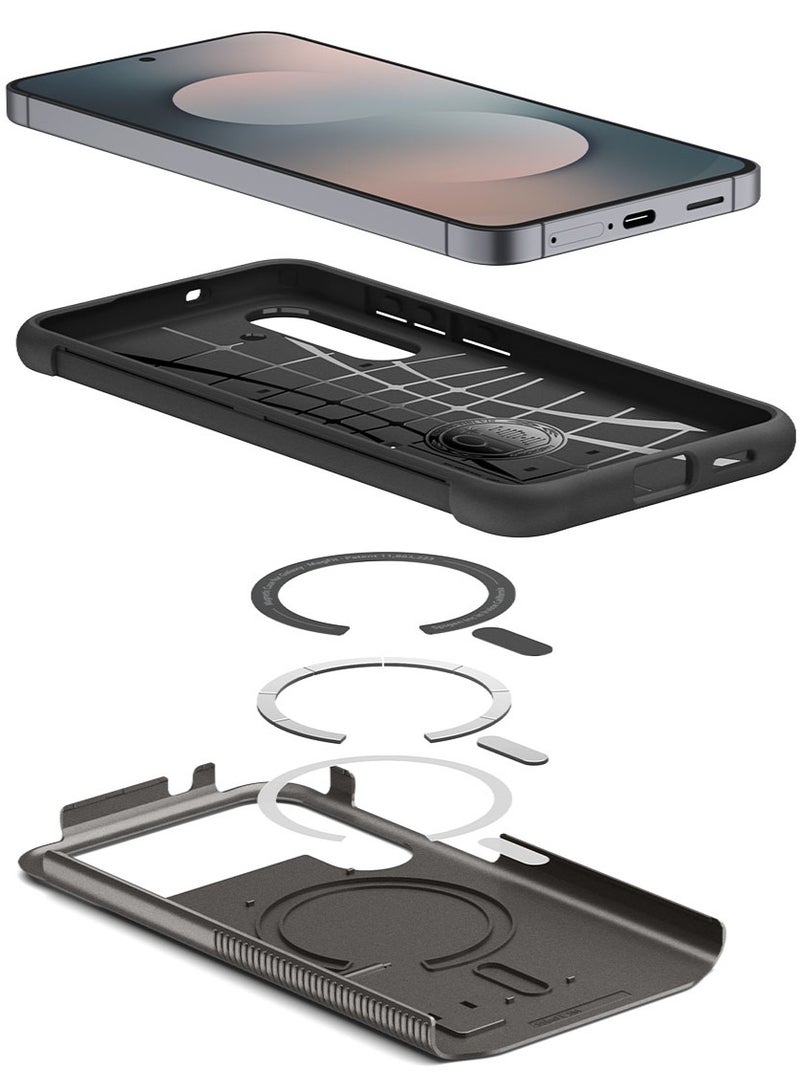 Spigen Slim Armor Magfit for Samsung Galaxy S25 FE Case Cover MagSafe with Kickstand - Gunmetal - Image 3