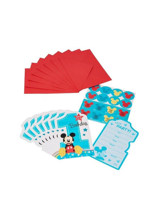 American Greetings Eetings 5795233 Mickey'S 1St Birthday Postcard Invitations 8 Count Multi Color 6 1/4" X 4 1/4" (491833)  - Image 1