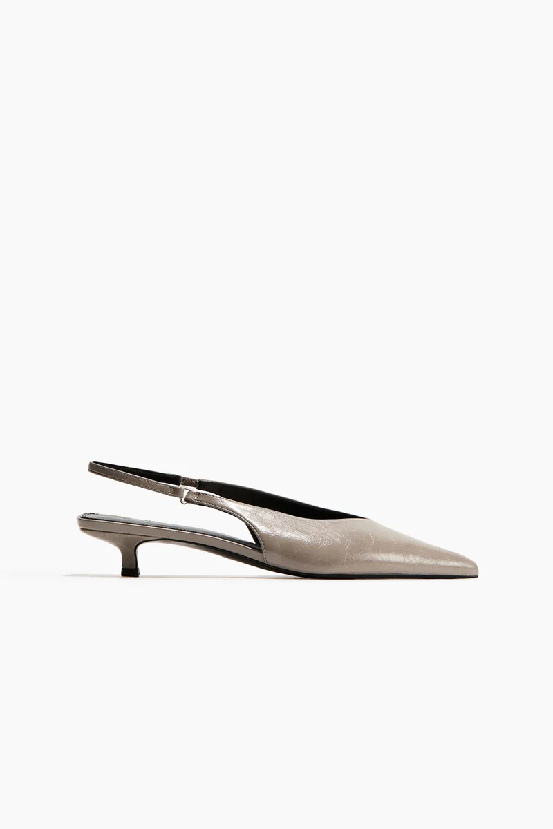 H&M Kitten-heeled slingbacks